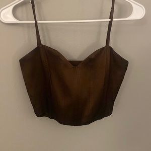 Zara brown corset top. Size S